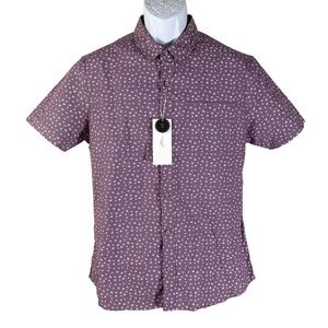 Level Ten Button Down Shirt Mens Medium Grape Purple NEW Floral LTSMI-1749